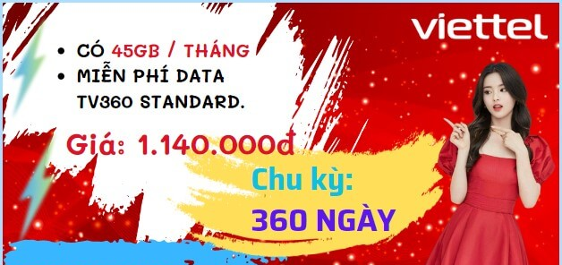 Gói data 12TV95K Viettel