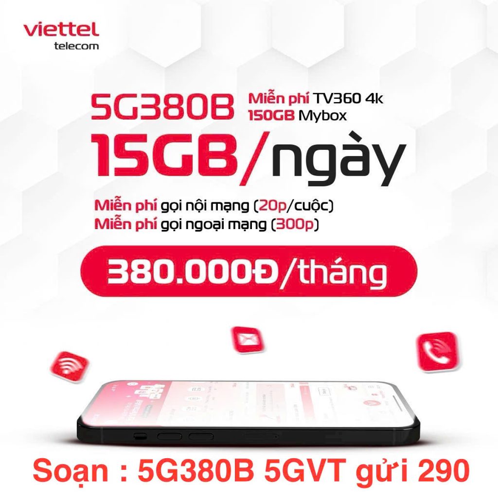 Gói Cước Viettel 5G380B