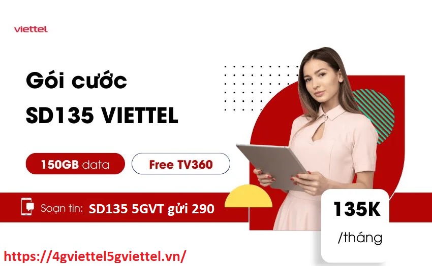 gói mạng SD135 Viettel