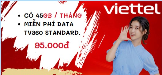 Gói data TV95K Viettel