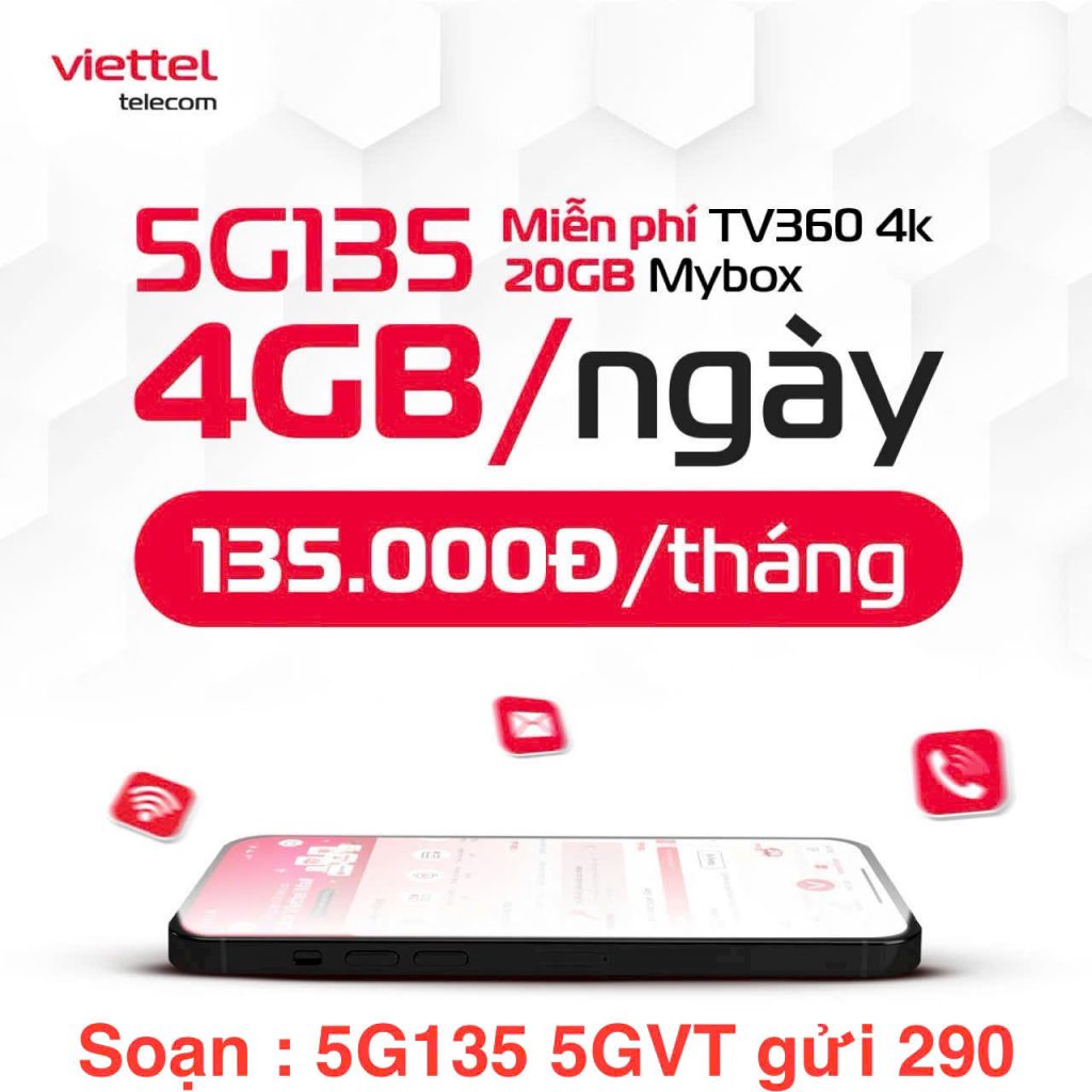 5G Viettel gói 5G135