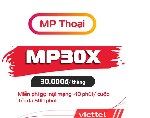 Gói Cước Miễn Phí Gọi Viettel MP30X